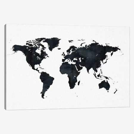 World Map In Black And White Canvas Print #MGK195} by Nature Magick Canvas Print