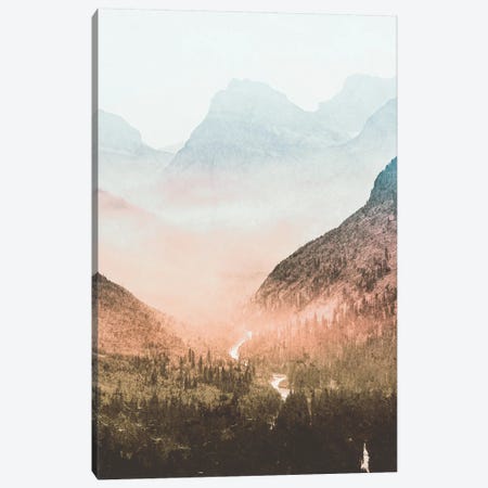 Blue Sunrise Mountain Adventure At Glacier National Park II Canvas Print #MGK19} by Nature Magick Art Print