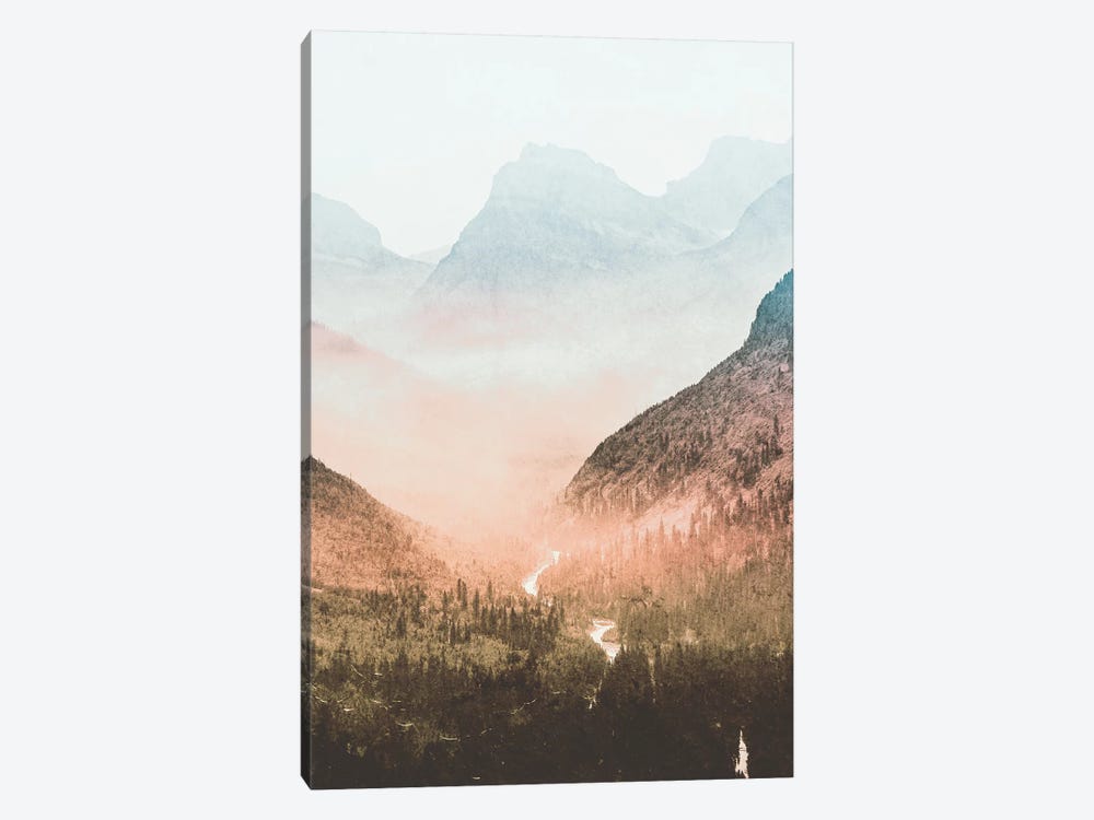 Blue Sunrise Mountain Adventure At Glacier National Park II by Nature Magick 1-piece Canvas Wall Art