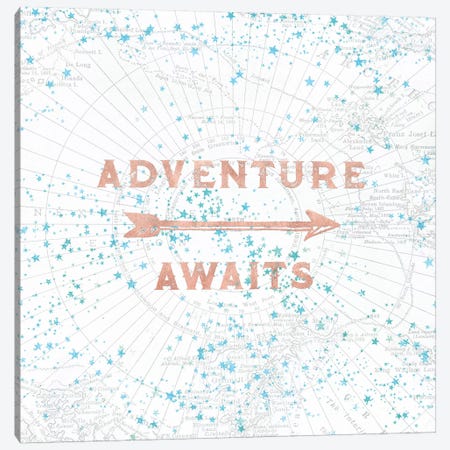 Adventure Awaits In Rose Gold Canvas Print #MGK1} by Nature Magick Canvas Wall Art