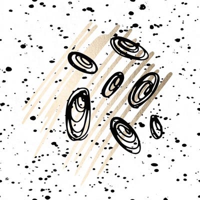 Abstract Modern Gold and Black by Nature Magick framed canvas print