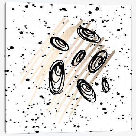 Abstract Modern Gold and Black Canvas Print #MGK203} by Nature Magick Canvas Artwork