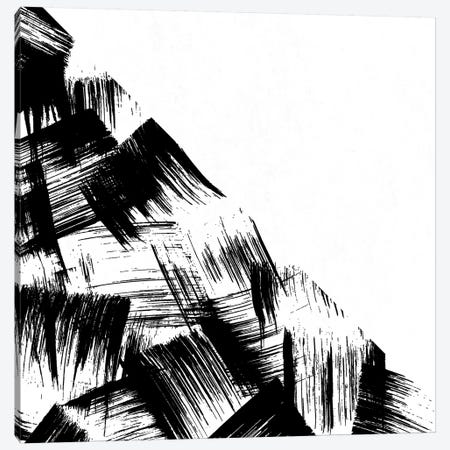 Abstract Modern Minimal Brush Stroke Black and White Canvas Print #MGK205} by Nature Magick Canvas Print