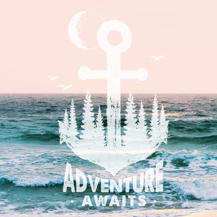 Adventure Awaits Anchor In Pastel Ocean Sky