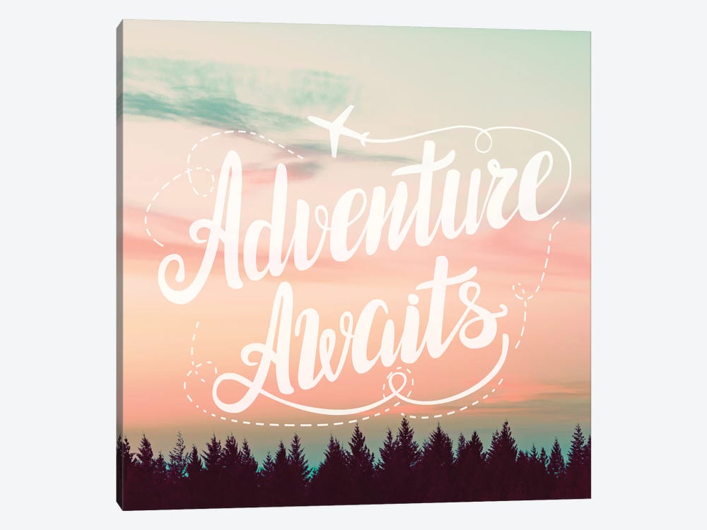 Adventure Awaits In Forest Sunset by Nature Magick 1-piece Canvas Wall Art