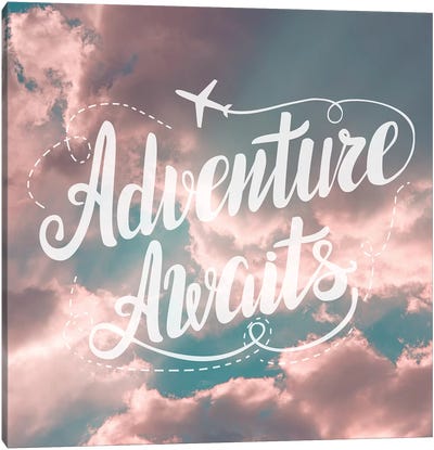 Adventure Awaits In Pink and Turquoise Sky Canvas Art Print - Nature Magick