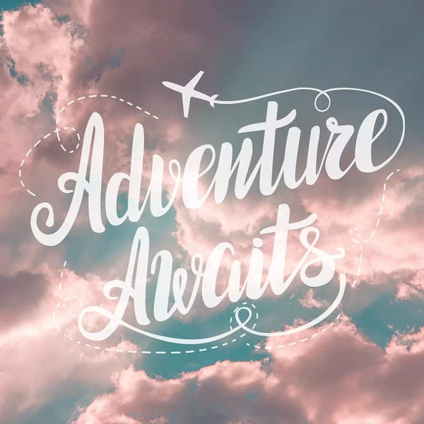 Adventure: Adventure Awaits In Pink and Turquoise Sky by Nature Magick