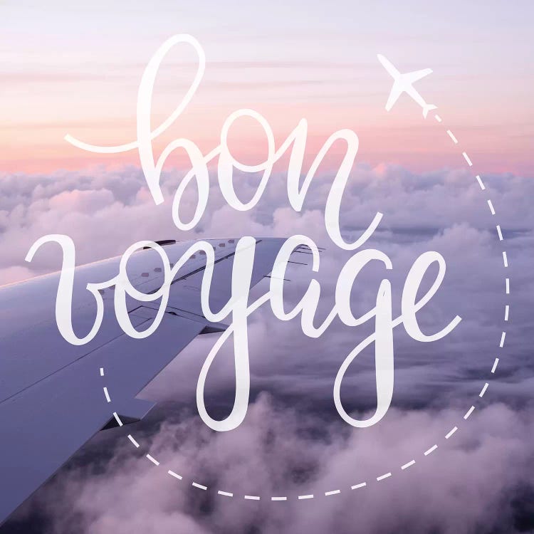 Bon Voyage Airplane Sunrise Canvas Art Print | Nature Magick | iCanvas