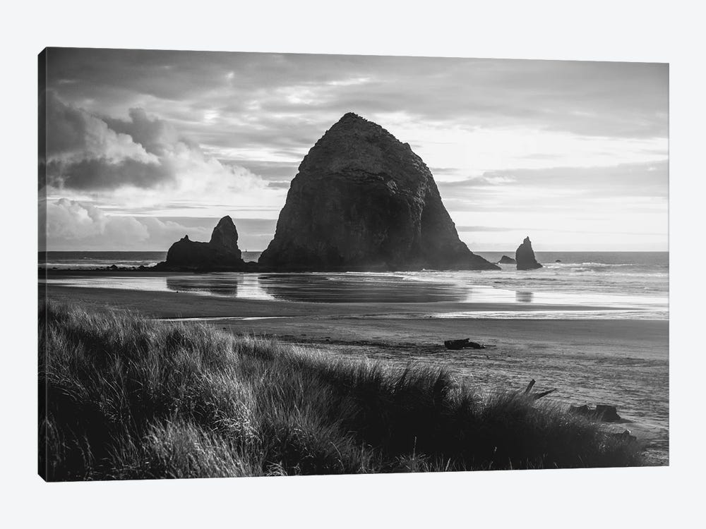 Cannon Beach Oregon Coast Black and White by Nature Magick 1-piece Art Print