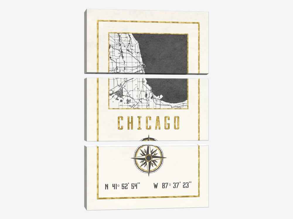Chicago, Illinois 3-piece Art Print
