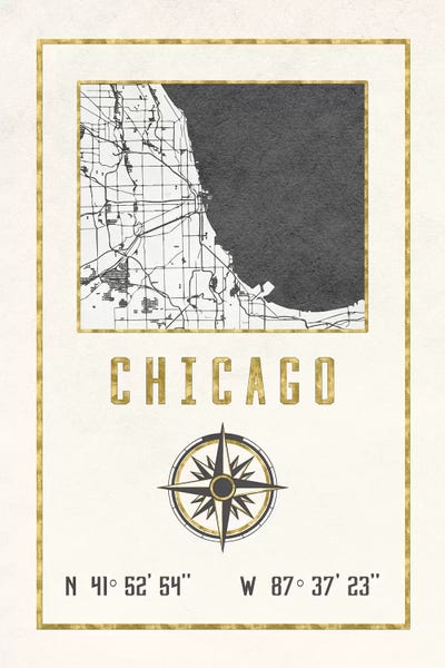 Chicago Maps: Chicago, Illinois by Nature Magick