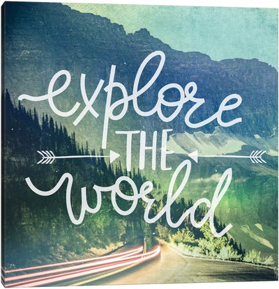 Explore The World In Mountain Road Canvas Art Print - Exploration Art