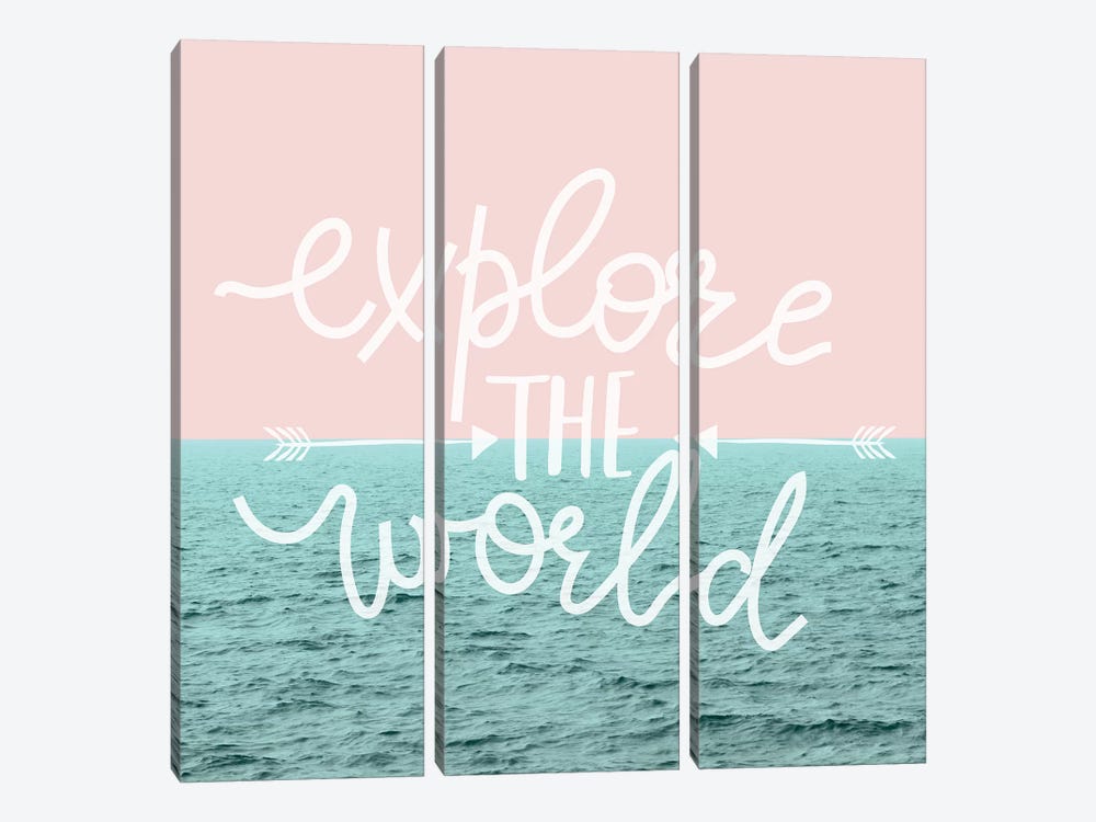 Explore The World In Pastel Ocean Sky by Nature Magick 3-piece Canvas Artwork