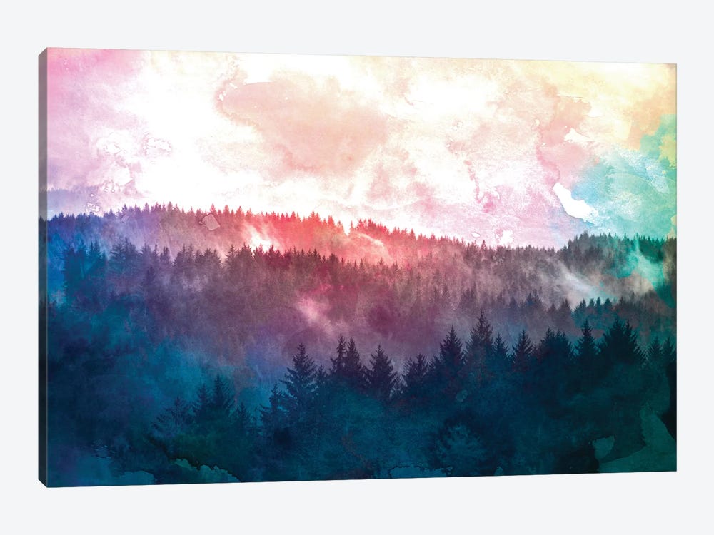 Fir Forest Watercolor II by Nature Magick 1-piece Canvas Art