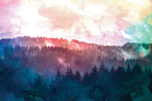 Nature Magick: Fir Forest Watercolor II by Nature Magick