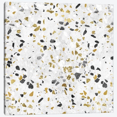 Gold Marble Terrazzo Canvas Print #MGK286} by Nature Magick Canvas Print