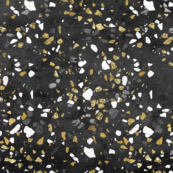 Seasonal Glam: Gold Silver Marble Terrazzo by Nature Magick