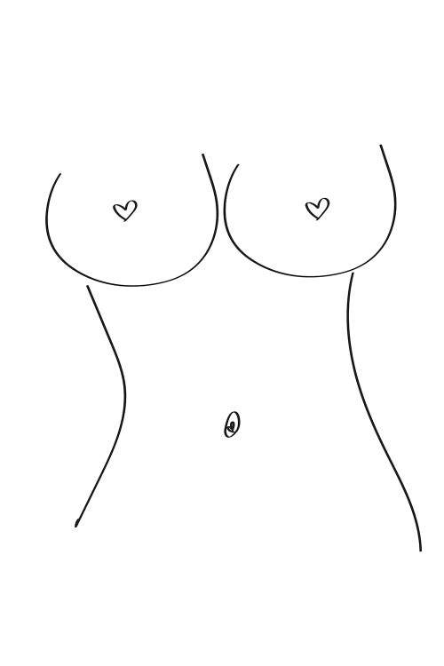 Hand Drawn Free Love Female Figure