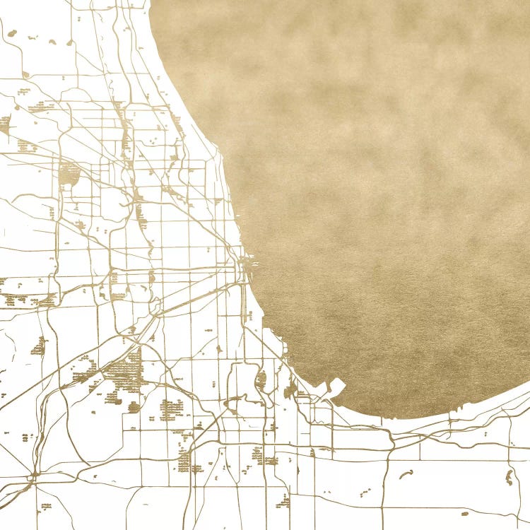 Chicago Illinois City Map by Nature Magick wall art