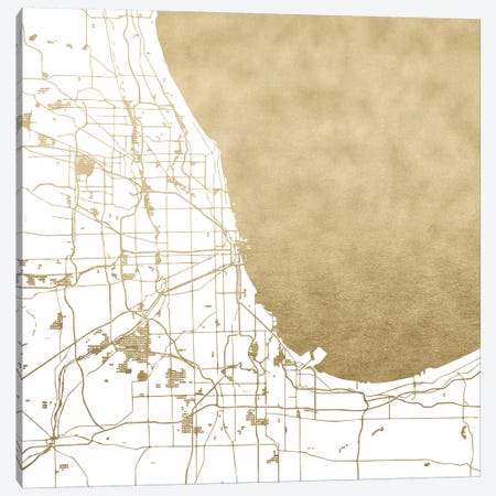 Chicago Illinois City Map Canvas Print #MGK30} by Nature Magick Canvas Print