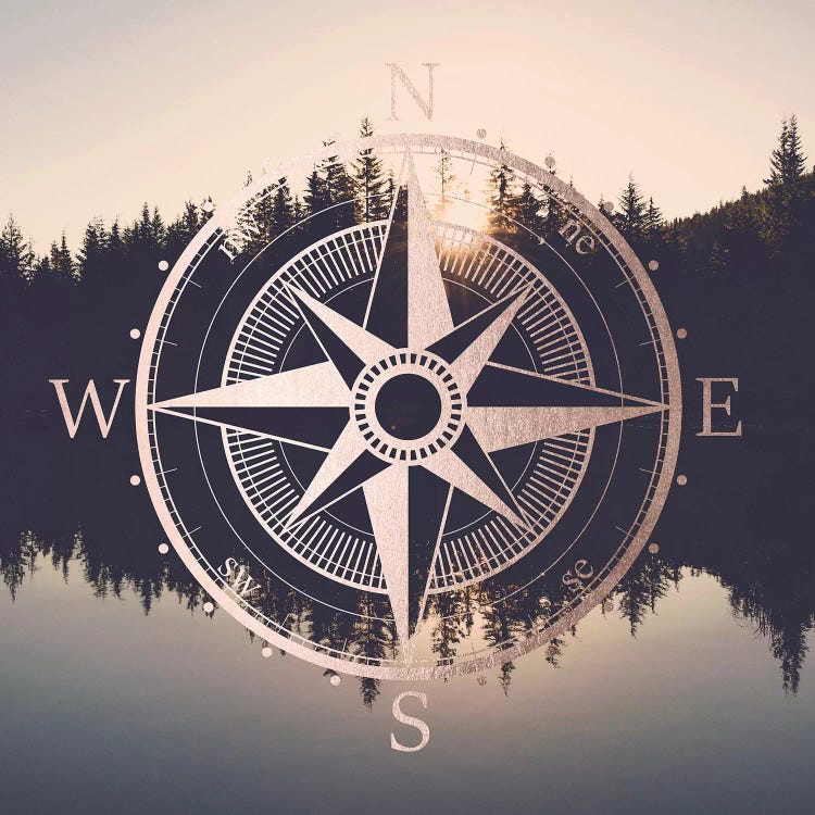 Compass Sunrise Mount Hood Oregon by Nature Magick wall art