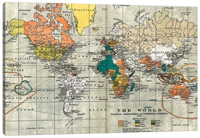 Map of the Old World Canvas Art Print - Antique Maps