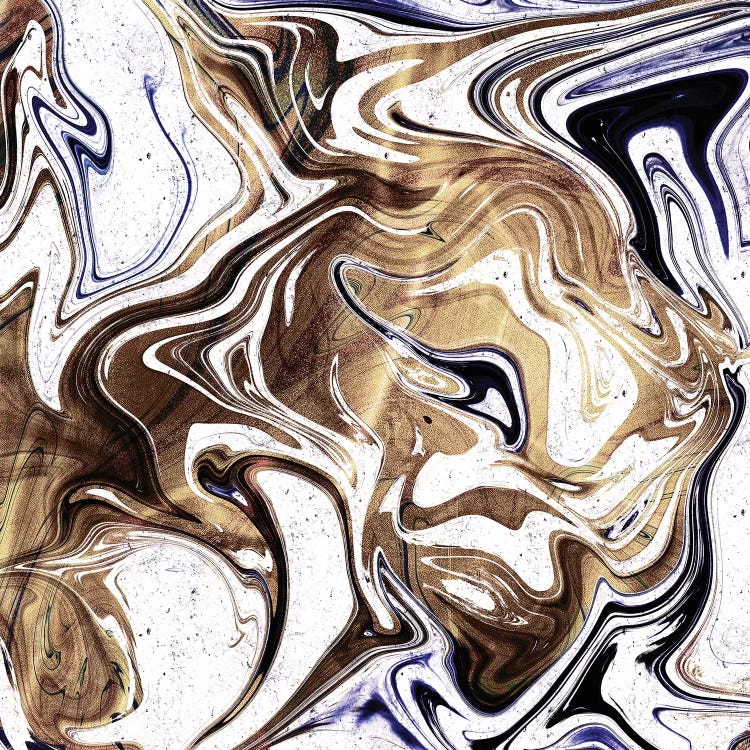 Gold, Navy Blue & White by Nature Magick wall art