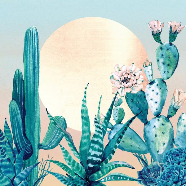 Southwest Décor: Desert Dawn Cactus I by Nature Magick