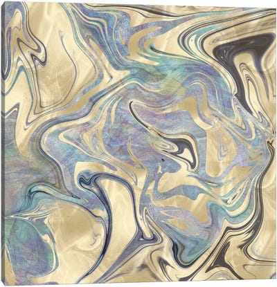 Marble Gold and Iridescent Canvas Art Print - Nature Magick