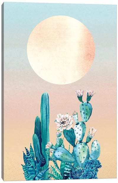 Desert Dawn Cactus II Canvas Art Print