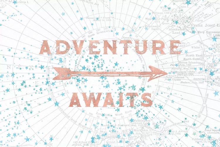 In Adventure Awaits Rose Gold Map