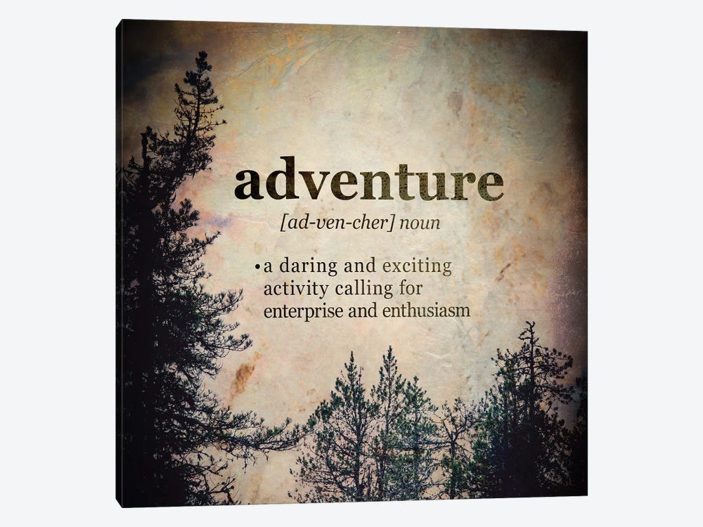 In Adventure Dictionary Definition Forest Square by Nature Magick 1-piece Canvas Wall Art