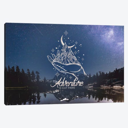 In Adventure Is Out There Gold Mountain Galaxy Canvas Print #MGK378} by Nature Magick Canvas Artwork