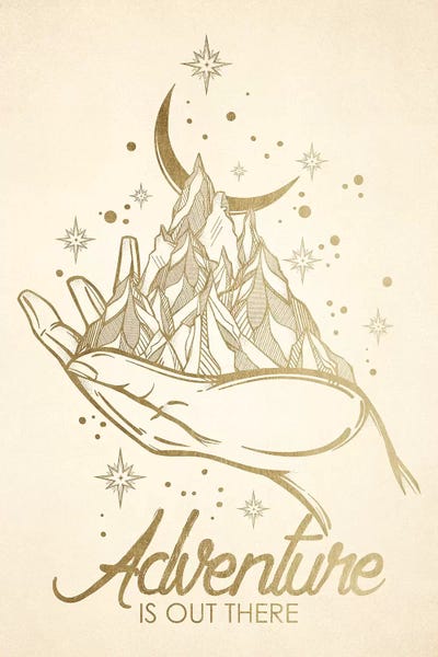Adventure: In Adventure Is Out There Gold Mountain Moon by Nature Magick