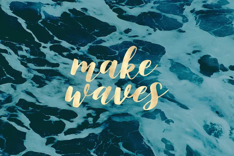 In Make Waves Gold and Turquoise 