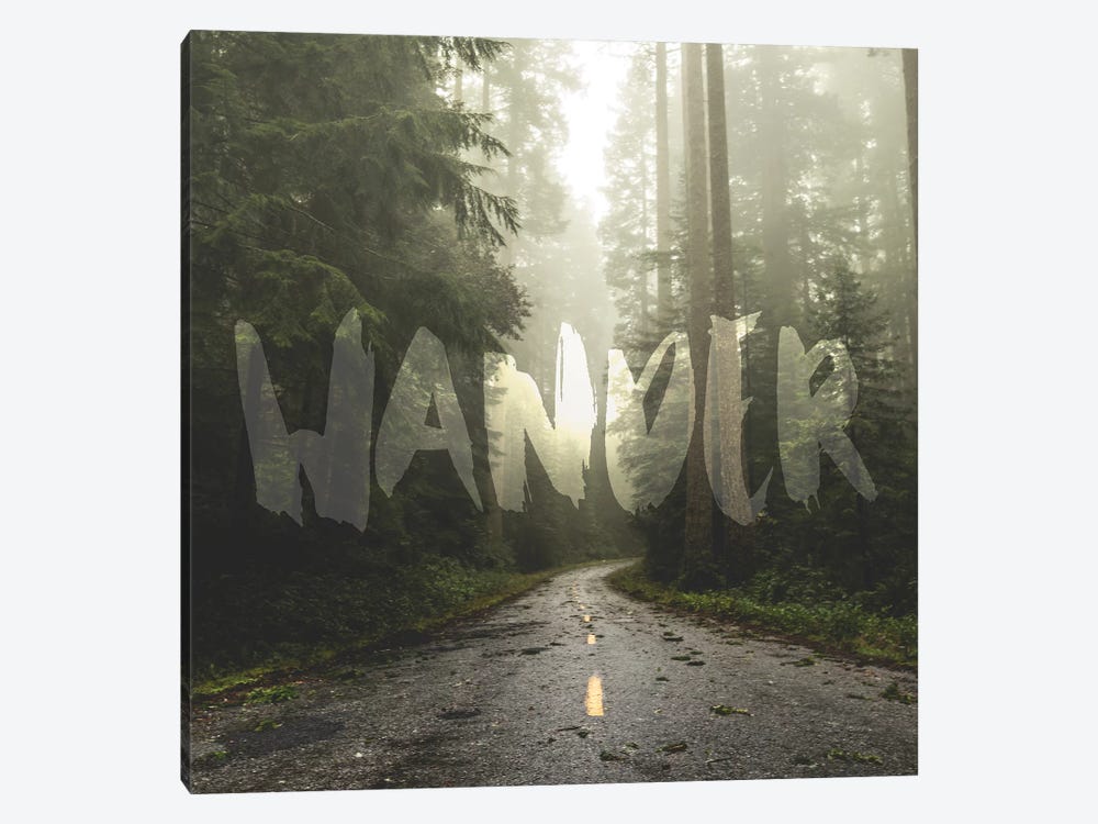 In Wander Redwood Forest Road by Nature Magick 1-piece Canvas Art Print