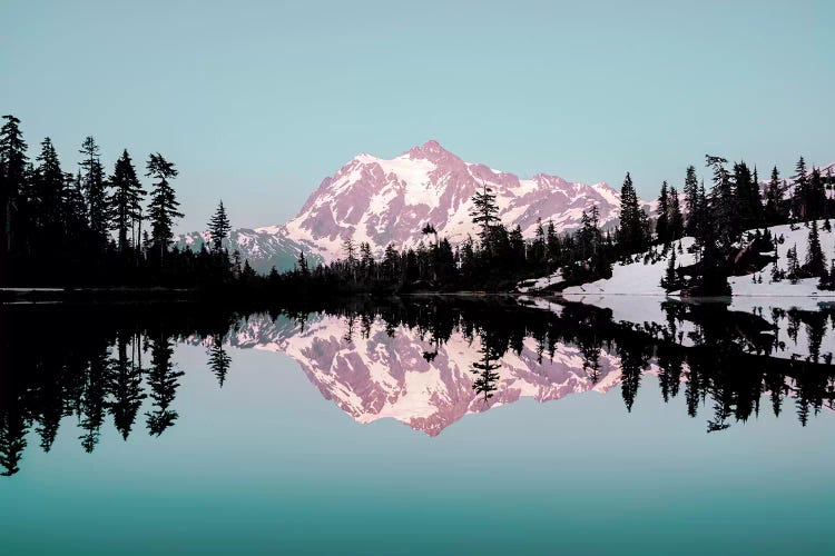 Mt. Shuksan Turquoise Mountain Lake Sunset by Nature Magick wall art