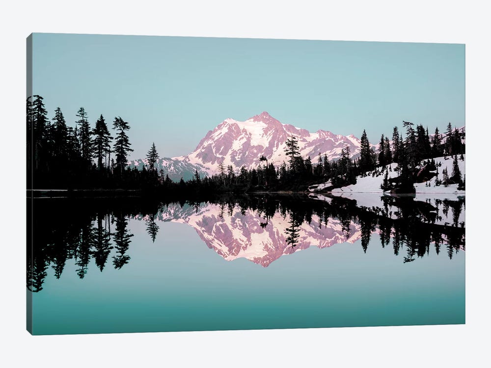 Mt. Shuksan Turquoise Mountain Lake Sunset by Nature Magick 1-piece Canvas Print