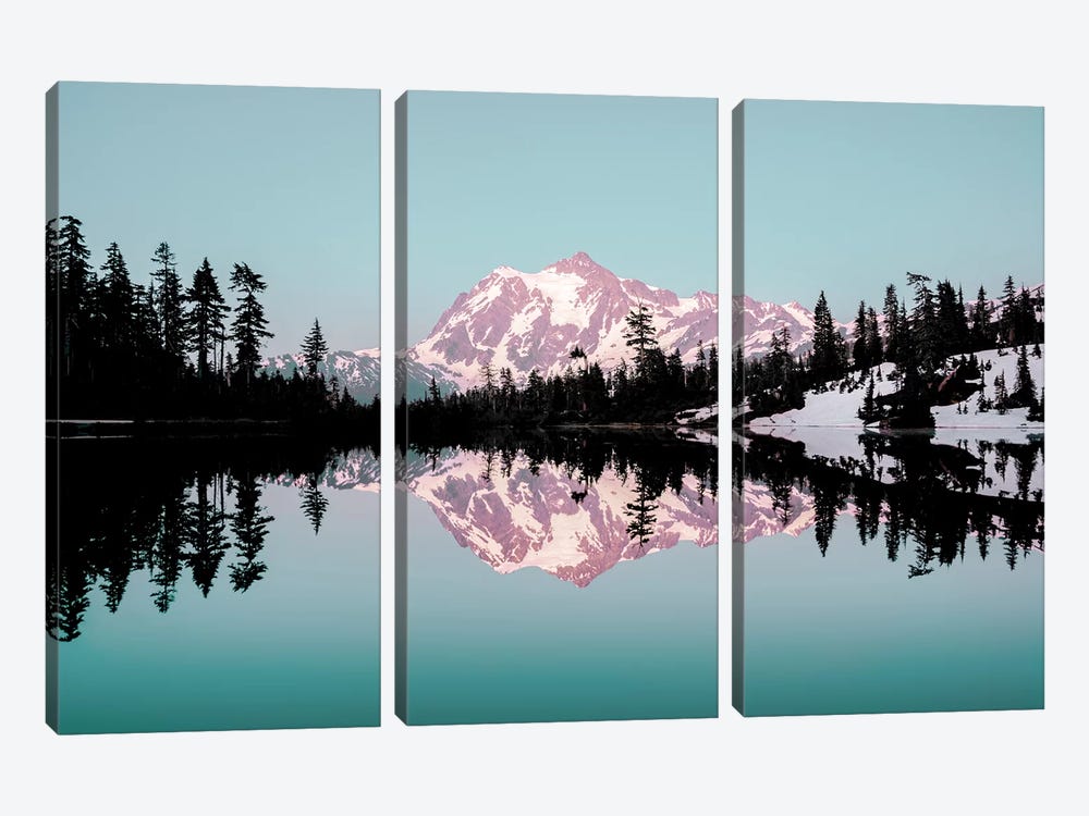Mt. Shuksan Turquoise Mountain Lake Sunset by Nature Magick 3-piece Art Print