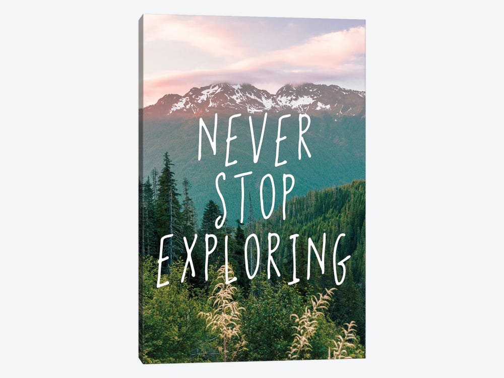 Never Stop Exploring Adventure In by Nature Magick 1-piece Canvas Wall Art