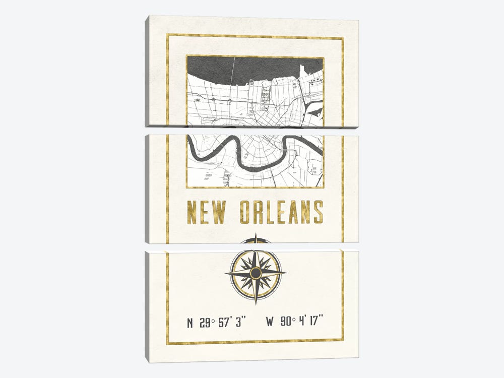 New Orleans, Louisiana by Nature Magick 3-piece Art Print