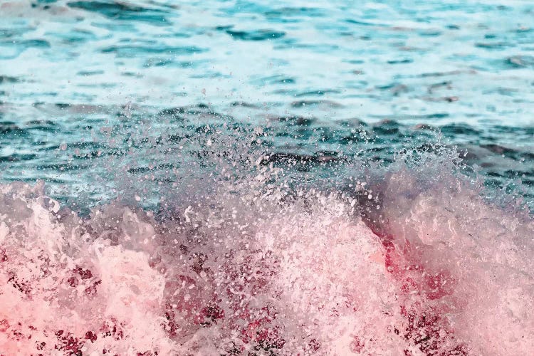 Ocean Waves Turquoise Pink Sea Adventure by Nature Magick wall art