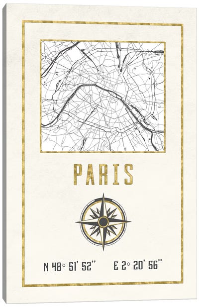 Paris, France I Canvas Art Print - Paris Maps