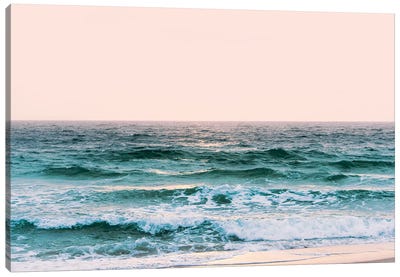 Pastel Ocean Sunset Canvas Art Print - Beach Vibes
