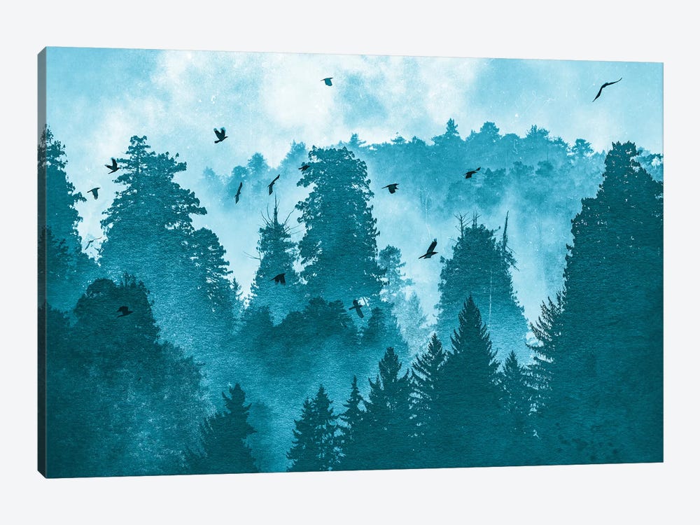 Raven Redwood Forest Blue by Nature Magick 1-piece Art Print