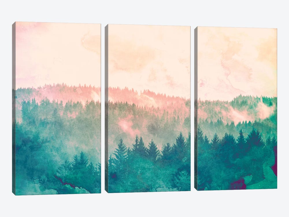Redwood Forest Sky Black and White by Nature Magick 3-piece Canvas Art