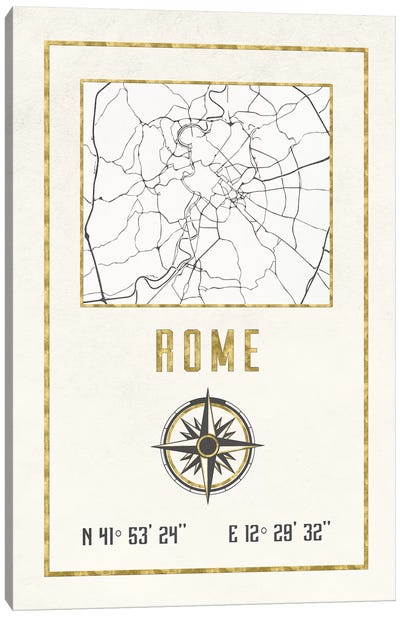 Rome, Italy Canvas Art Print - Rome Maps