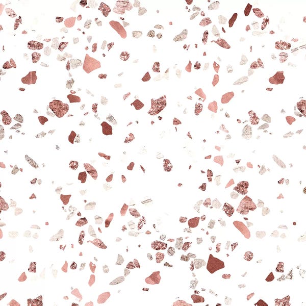 Nature Magick: Rose Gold White Marble Terrazzo by Nature Magick
