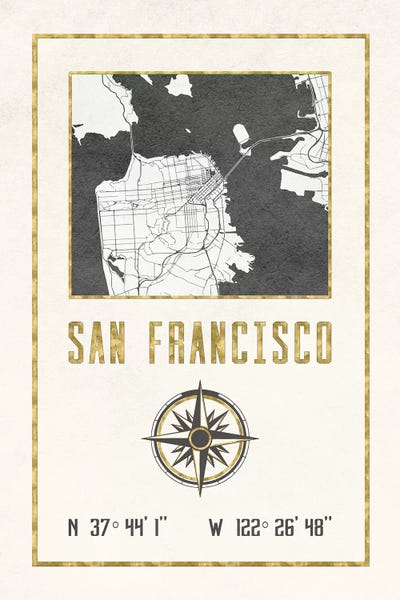 San Francisco Maps: San Francisco, California by Nature Magick