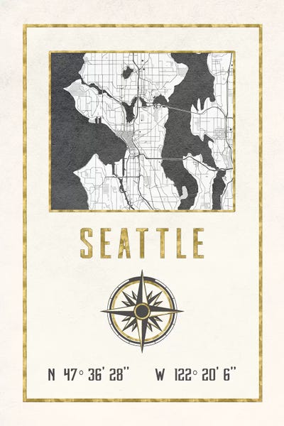Seattle Maps: Seattle, Washington by Nature Magick